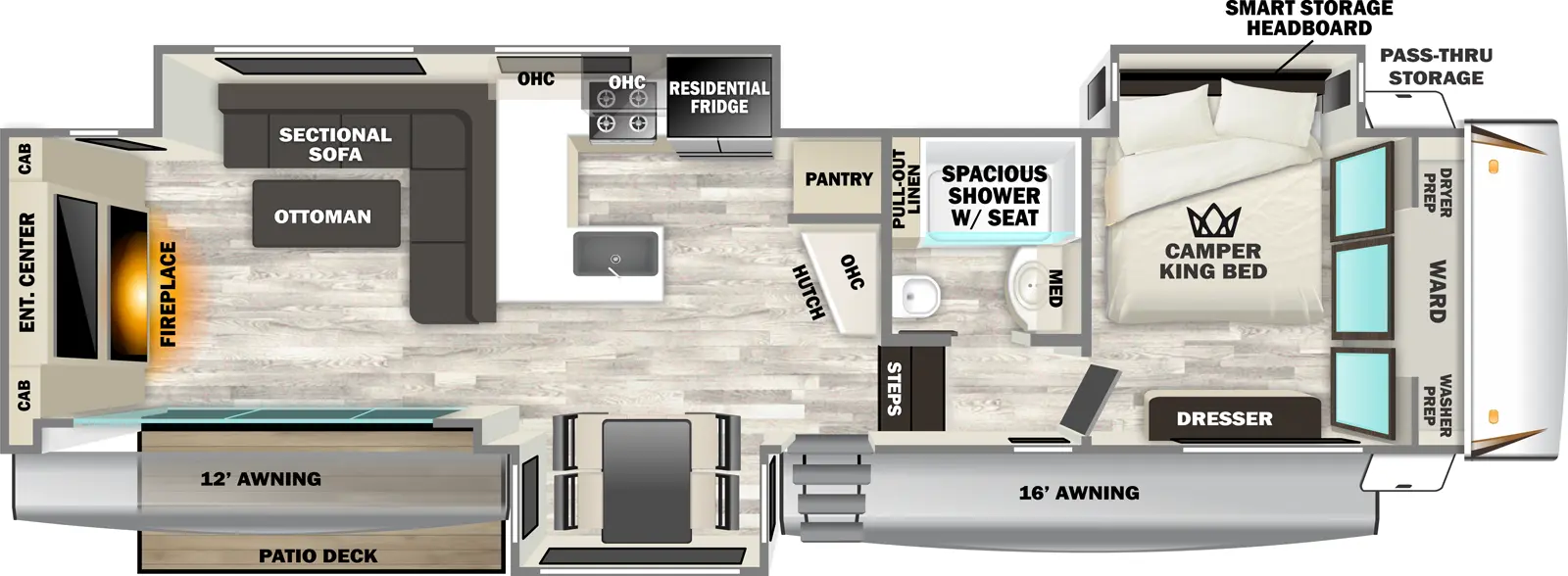 Sabre 33RLP Floorplan